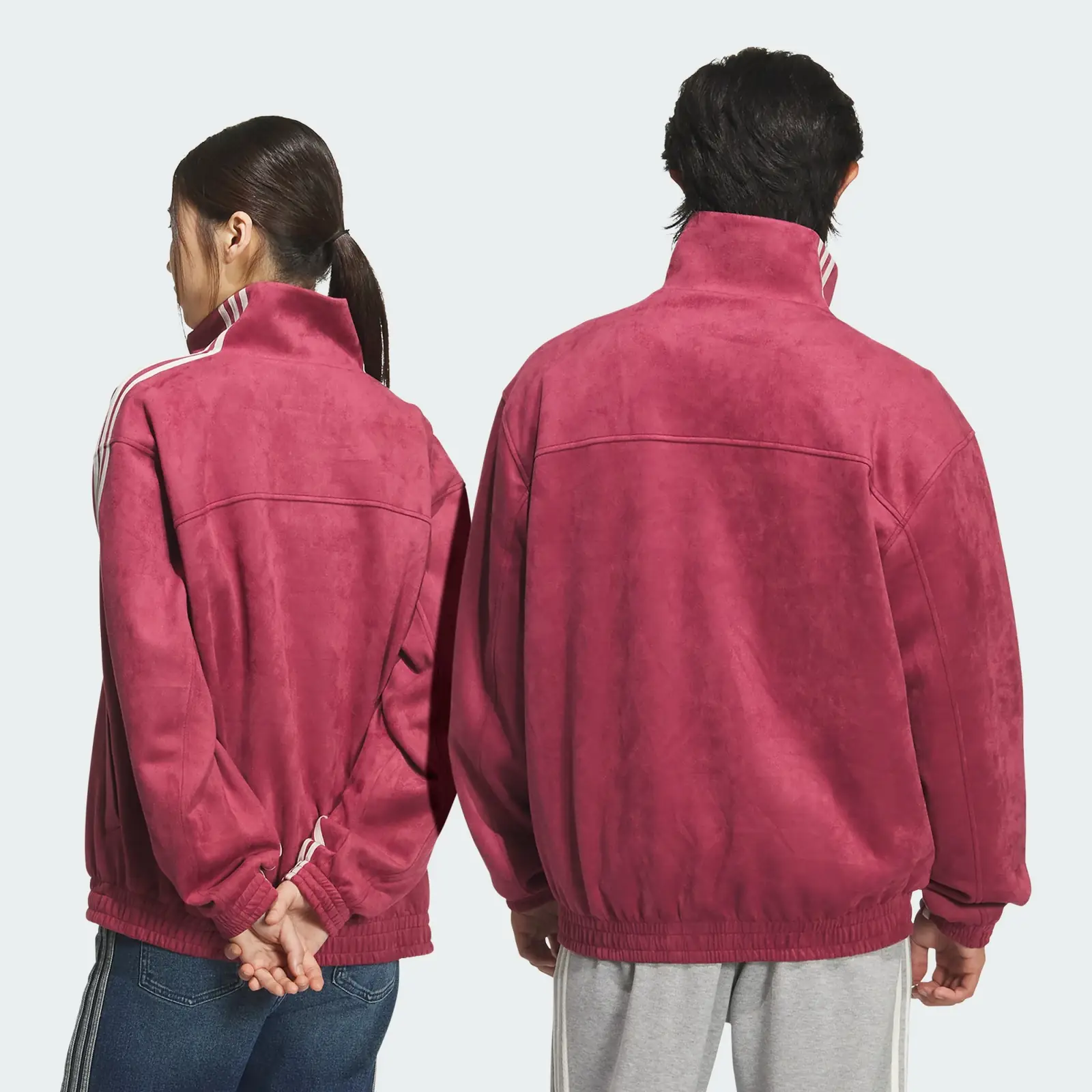 Chinese New Year Jacket Collegiate Burgundy, on model, back