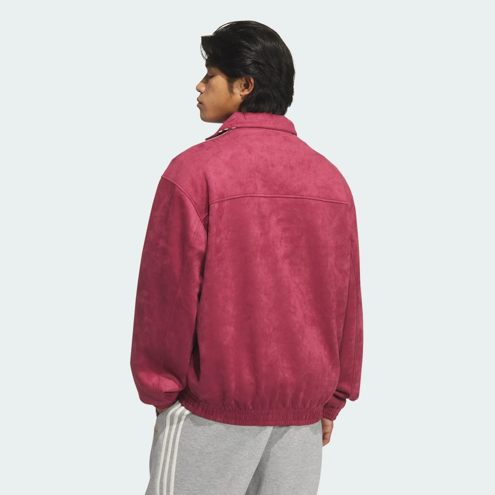 Chinese New Year Jacket Collegiate Burgundy, on model, detail
