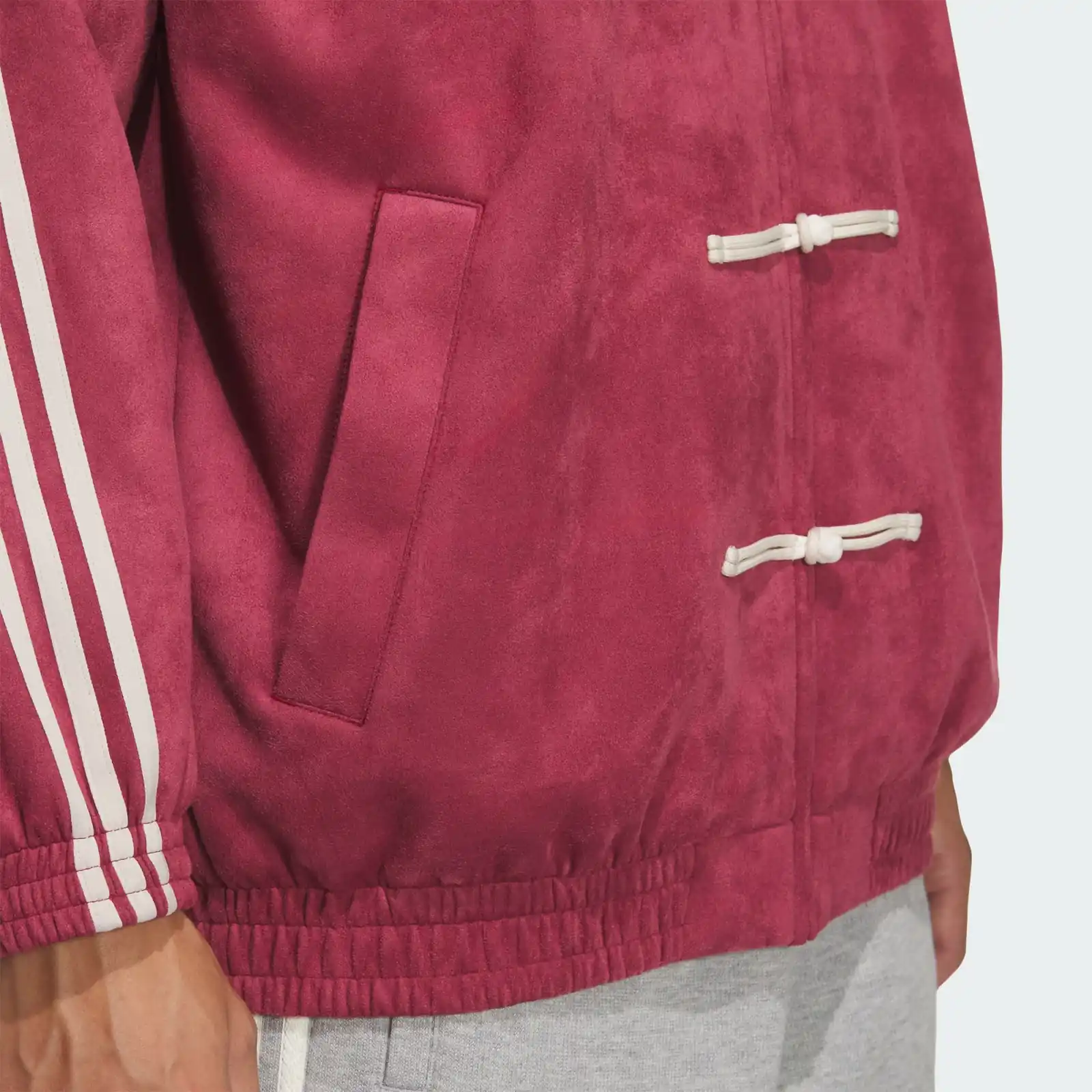 Chinese New Year Jacket Collegiate Burgundy, detail