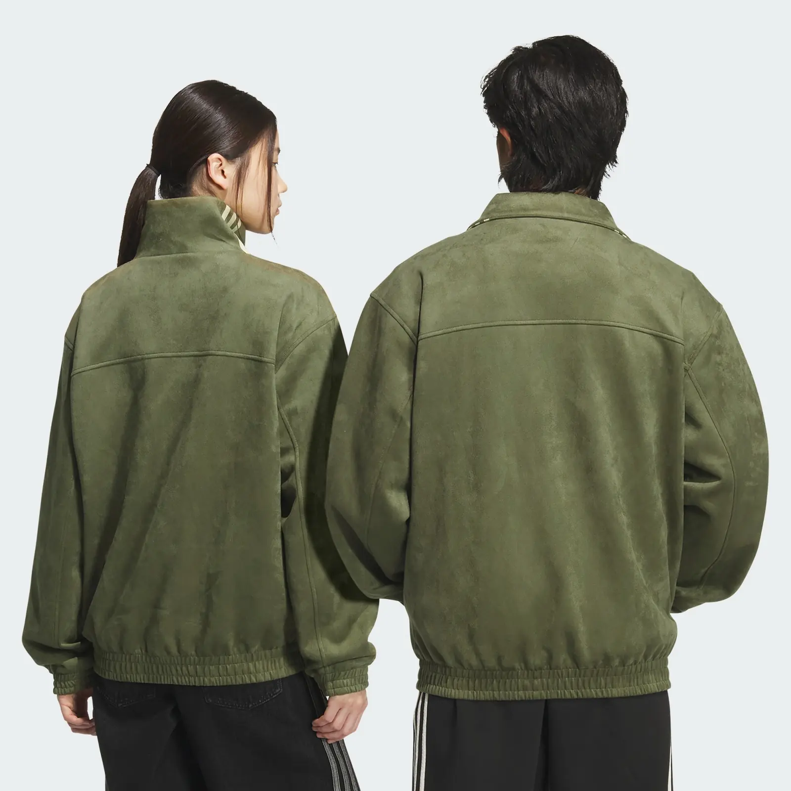 Chinese New Year Jacket Focus Olive, on model, back