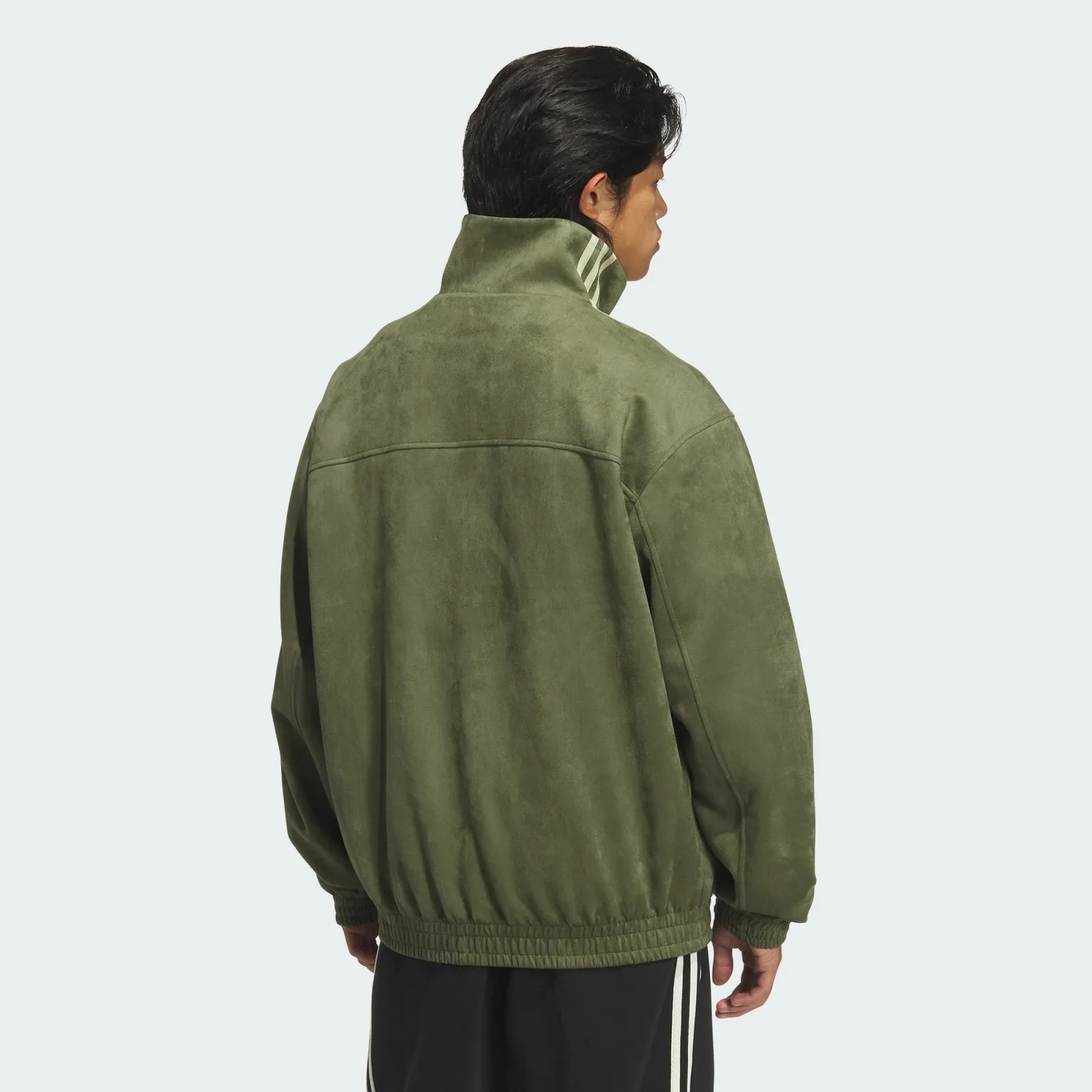 Chinese New Year Jacket Focus Olive, on model, detail
