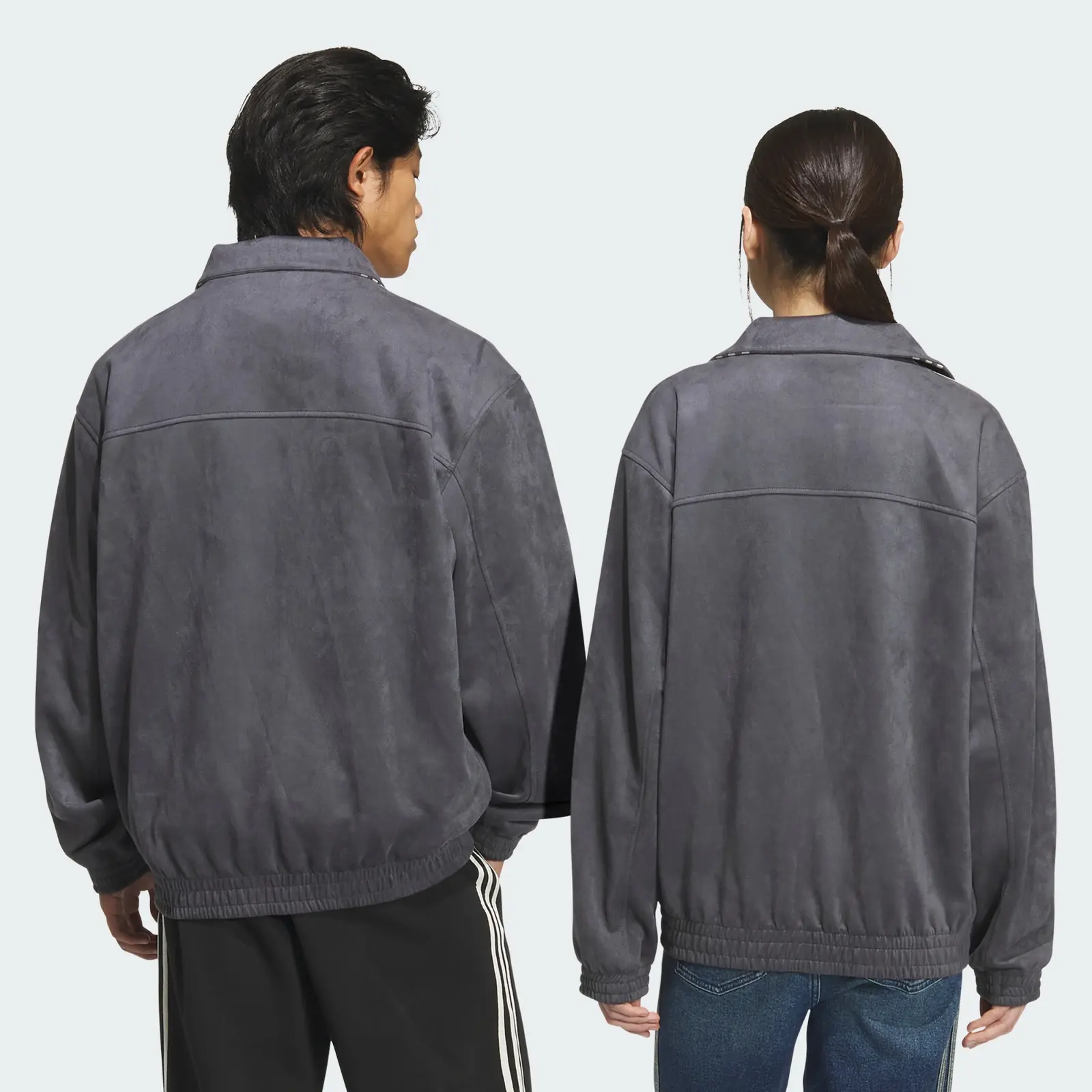 Chinese New Year Jacket Grey Six, on model, back