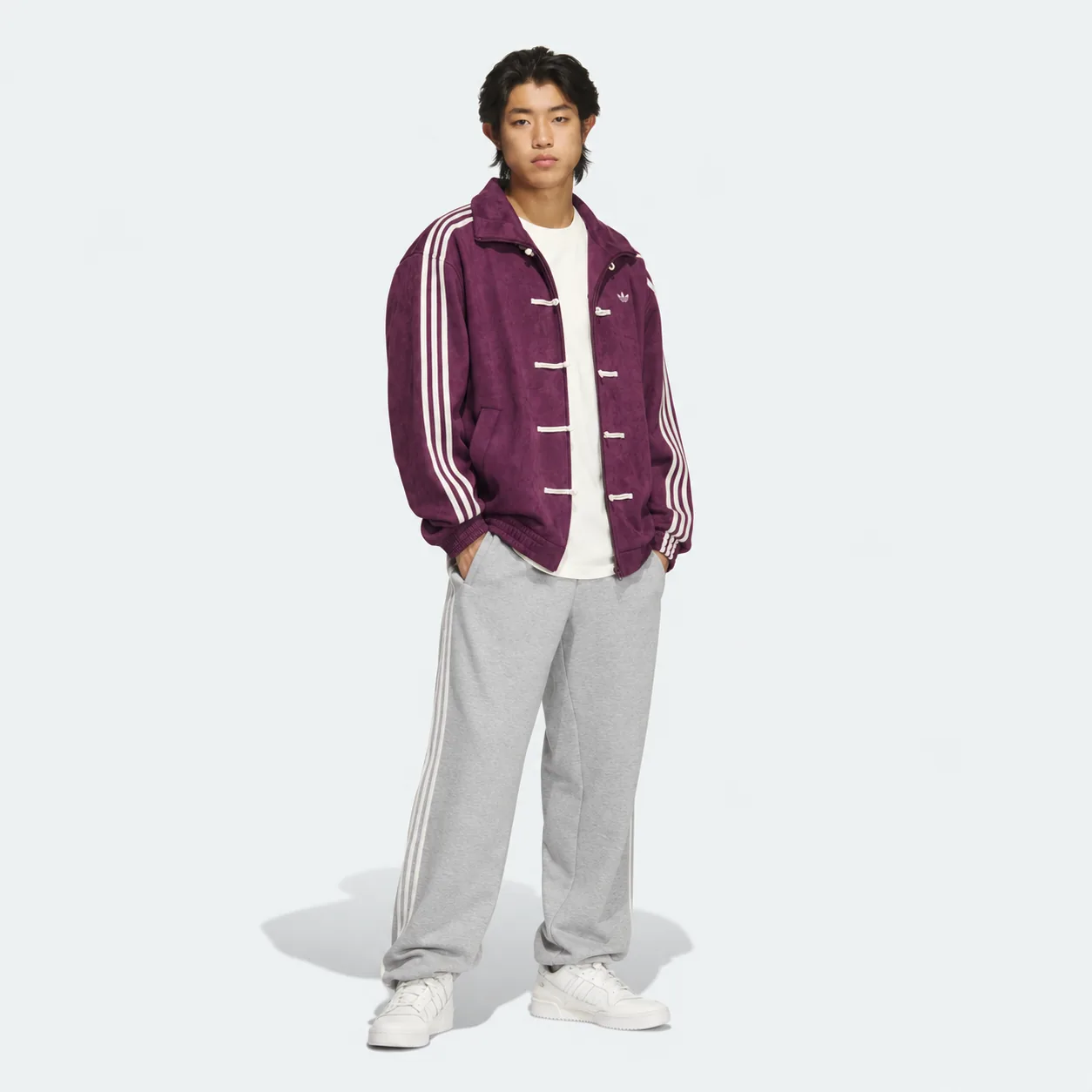 Chinese New Year Jacket Wine Purple, laydown