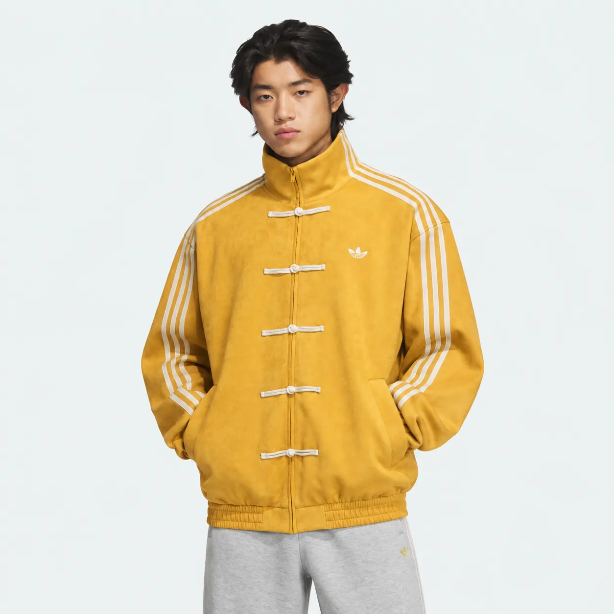 Chinese New Year Jacket Yellow, on model, back