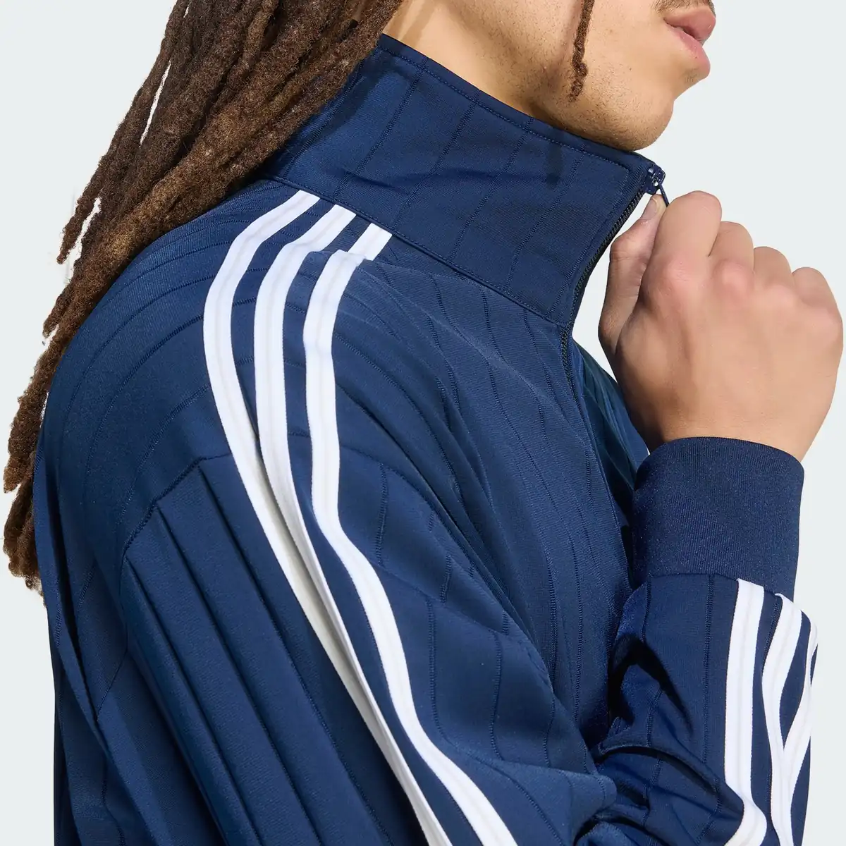 Adidas Firebird Drop Needle Jacket Blue, detail