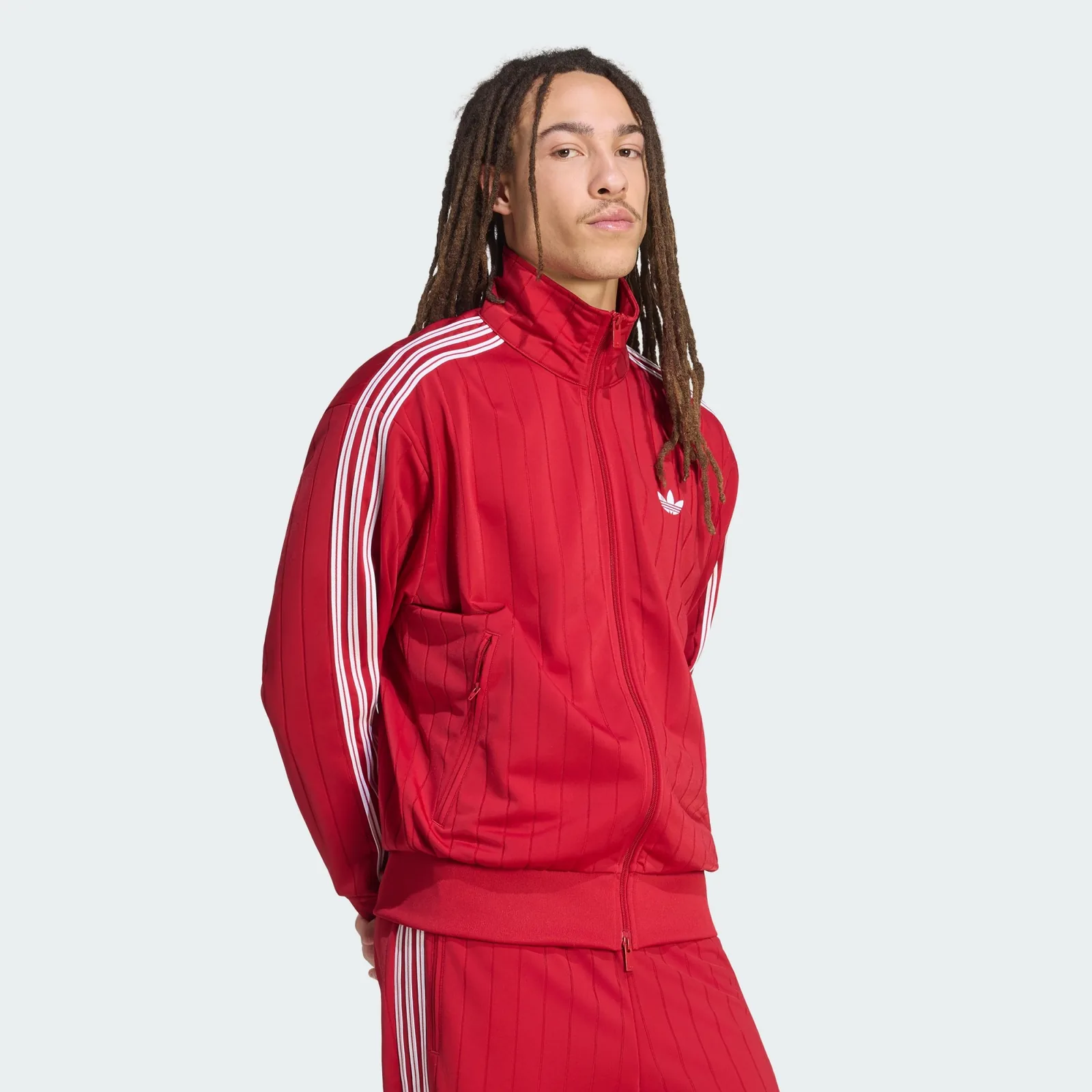 Adidas Firebird Drop Needle Jacket Burgundy