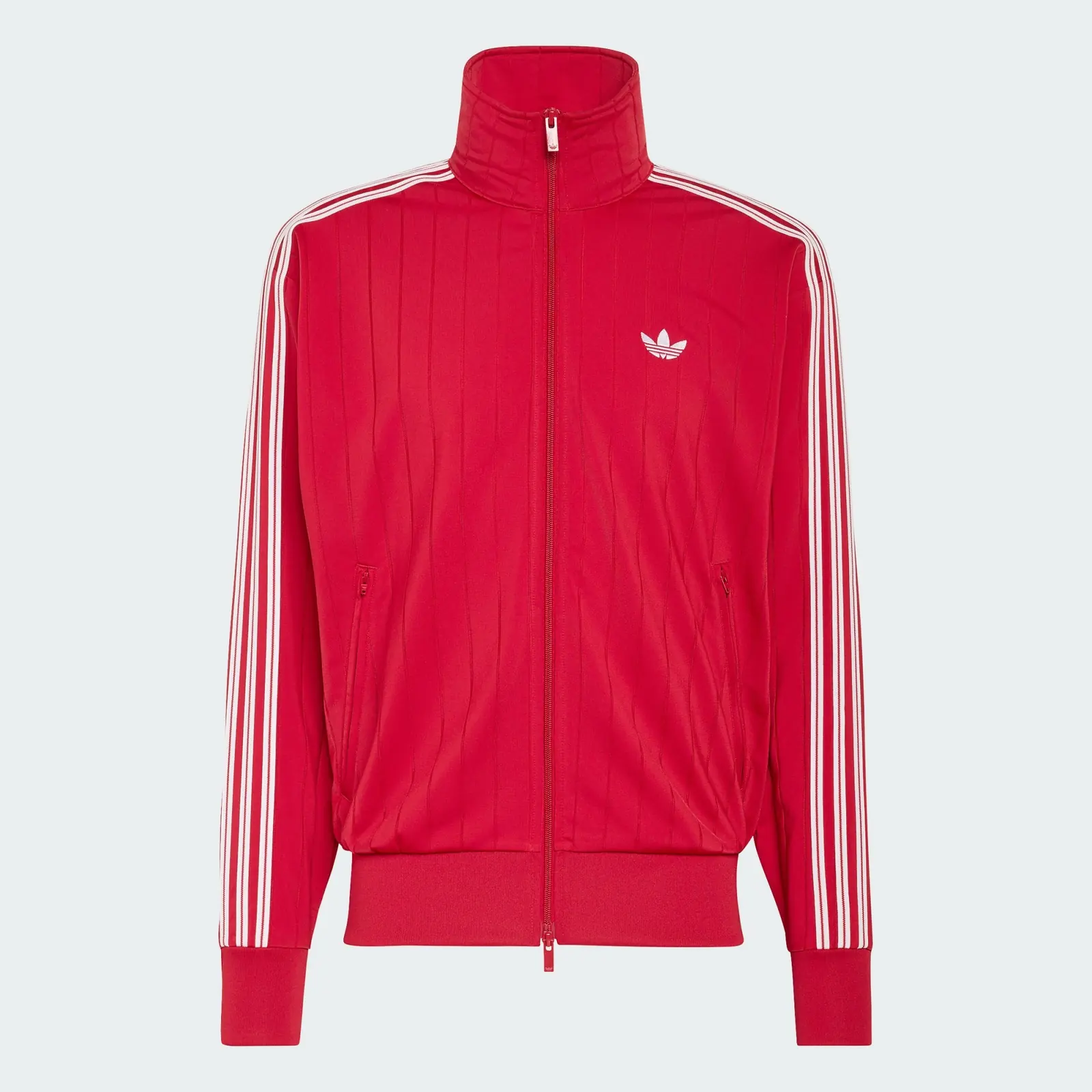 Adidas Firebird Drop Needle Jacket Burgundy, laydown