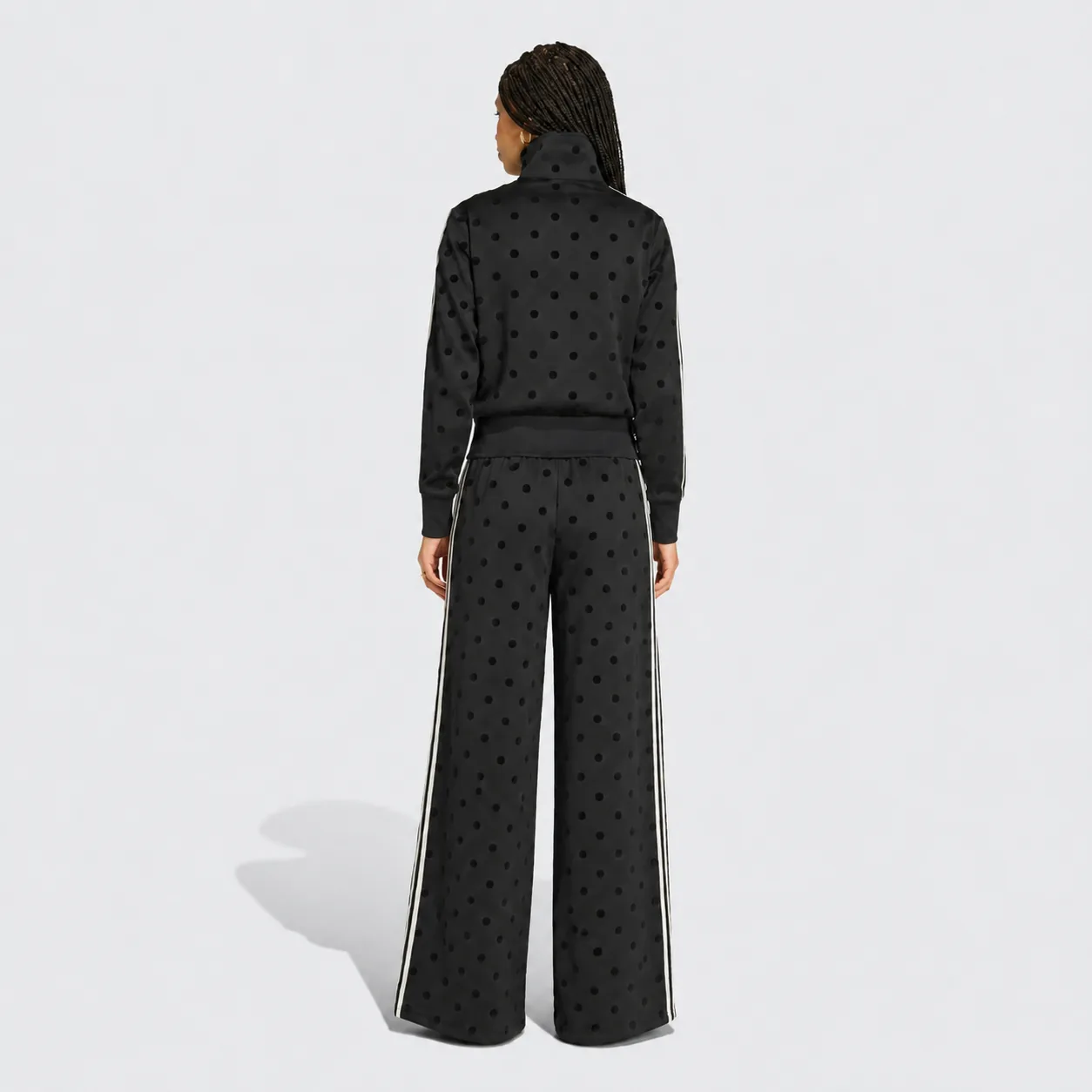 Adidas Satin Polka Dots Kit Black, on model, side