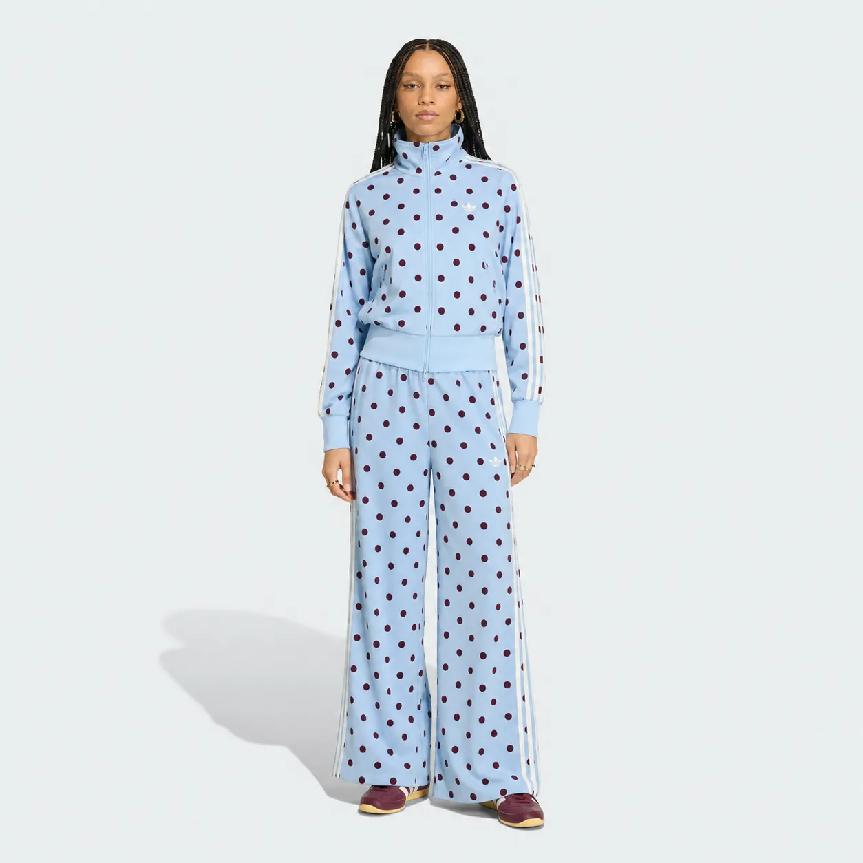 Adidas Satin Polka Dots Kit Clear Sky, laydown