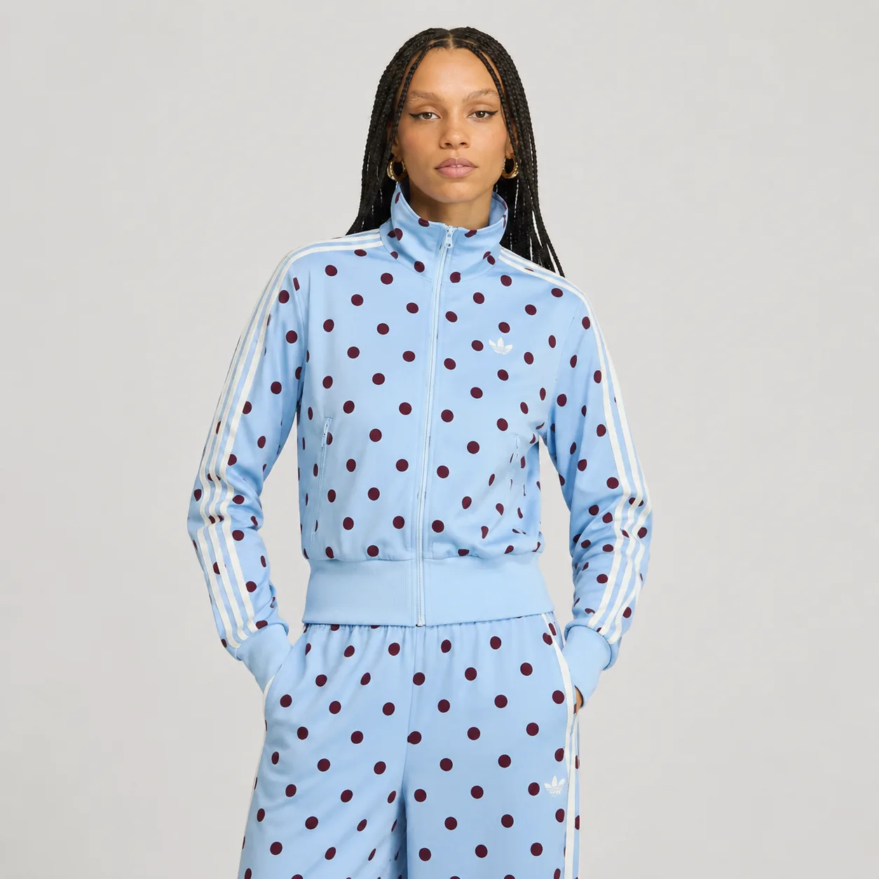 Adidas Satin Polka Dots Kit Clear Sky, detail