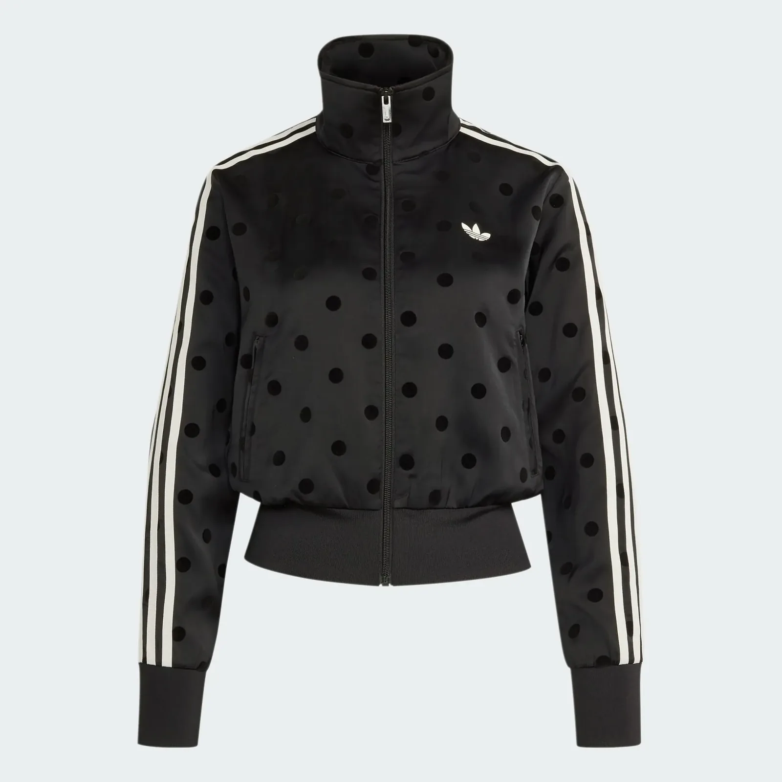 Adidas Satin Polka Dots Track Top Black, laydown