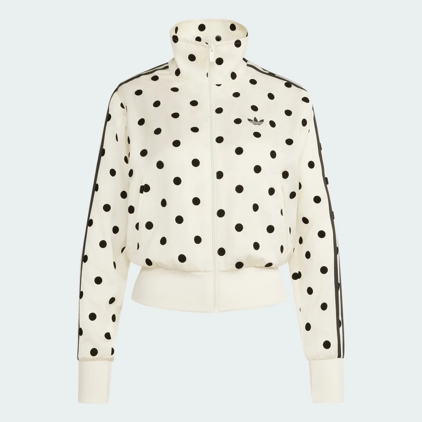Adidas Satin Polka Dots Track Top Off White, laydown