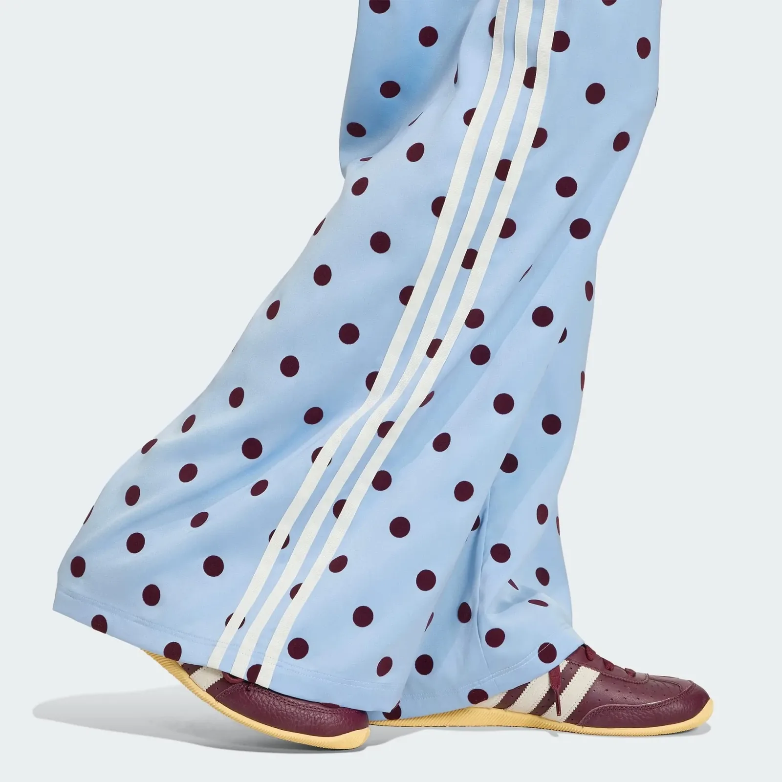 Adidas Satin Polka Dots Wide Leg Pant Clear Sky, detail