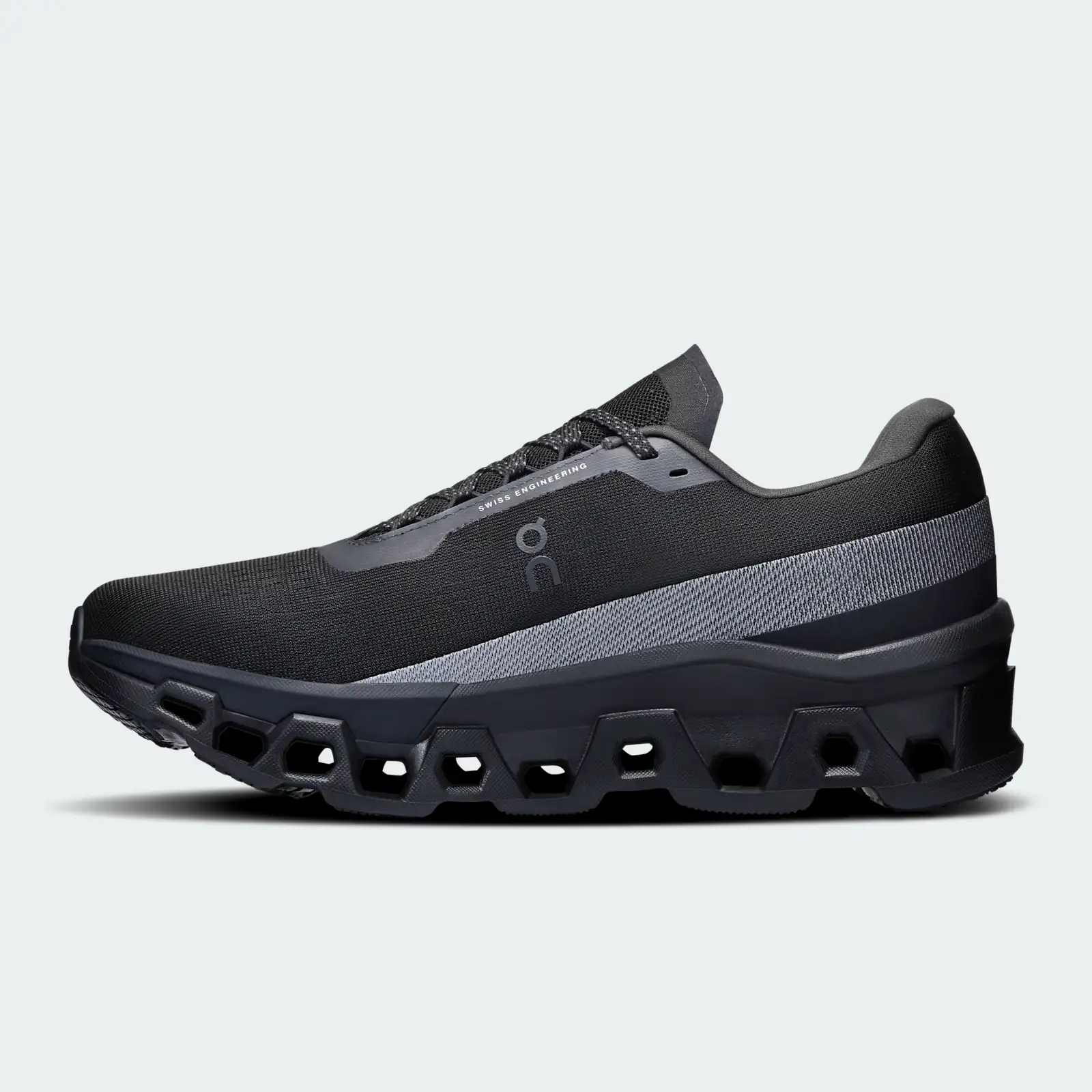 On Cloudmonster 2 Black Black, medial