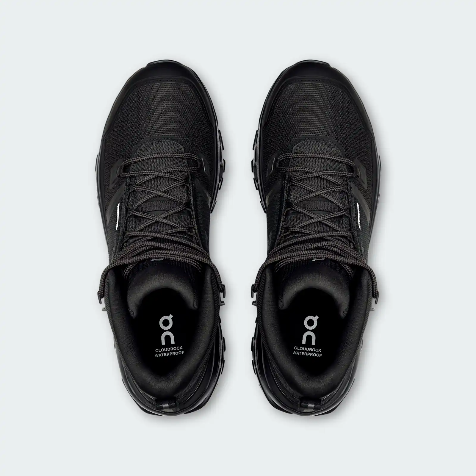 On Cloudrock Mid Waterproof Black Black, top
