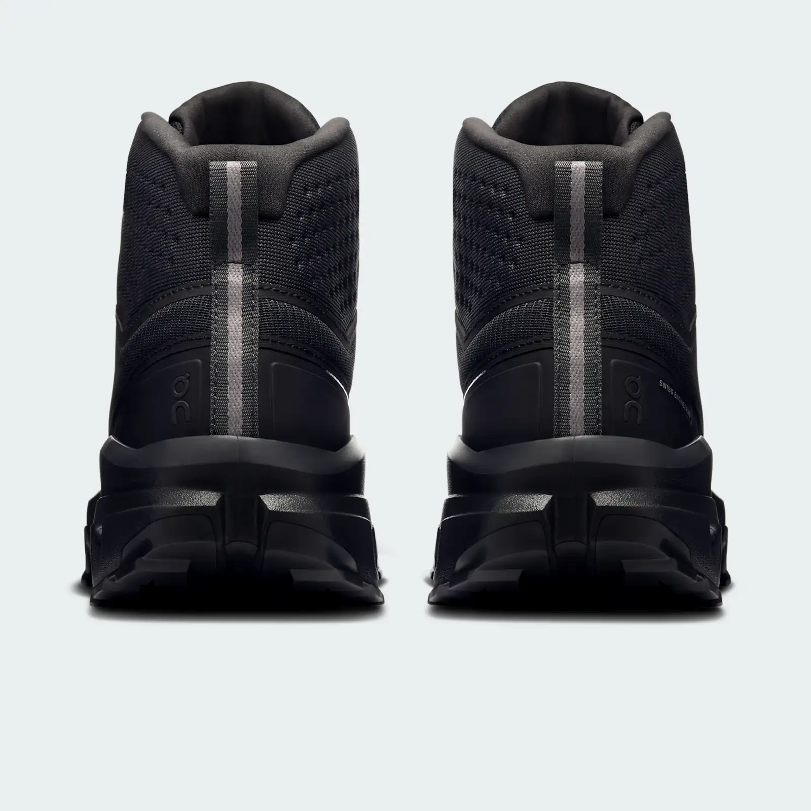 On Cloudrock Mid Waterproof Black Black, back