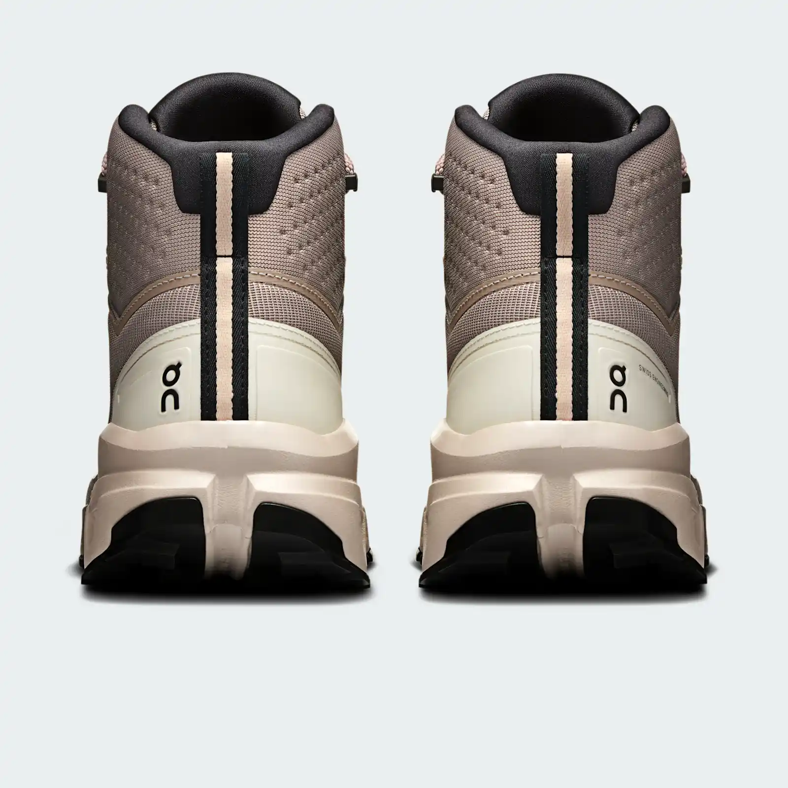 On Cloudrock Mid Waterproof Cinder Desert, back