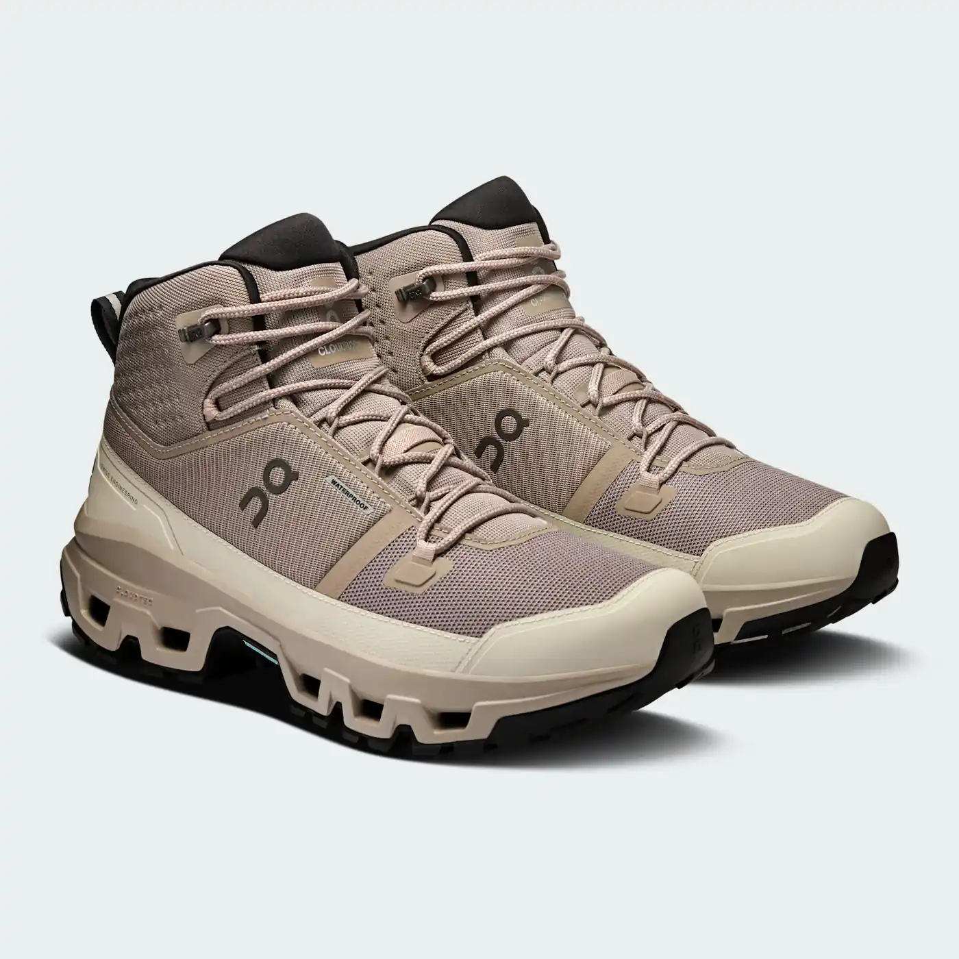 On Cloudrock Mid Waterproof Cinder Desert, angle