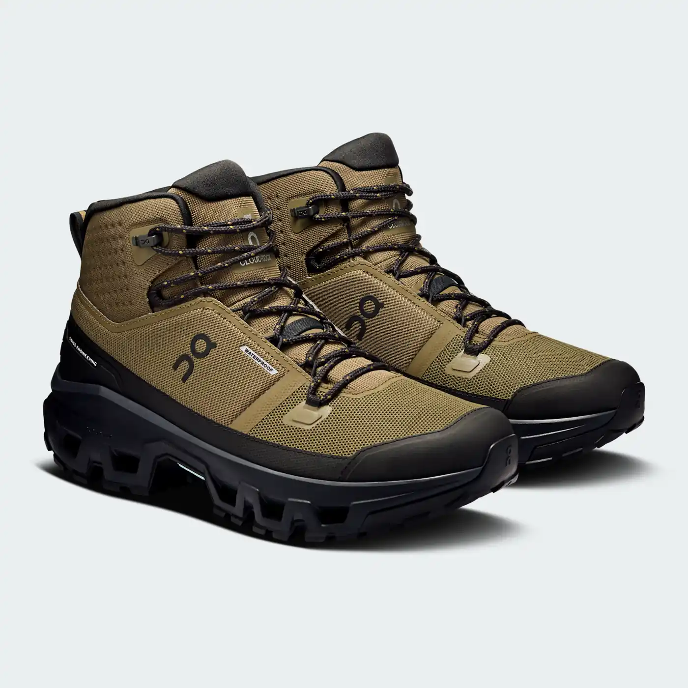 On Cloudrock Mid Waterproof Hunter Black, angle