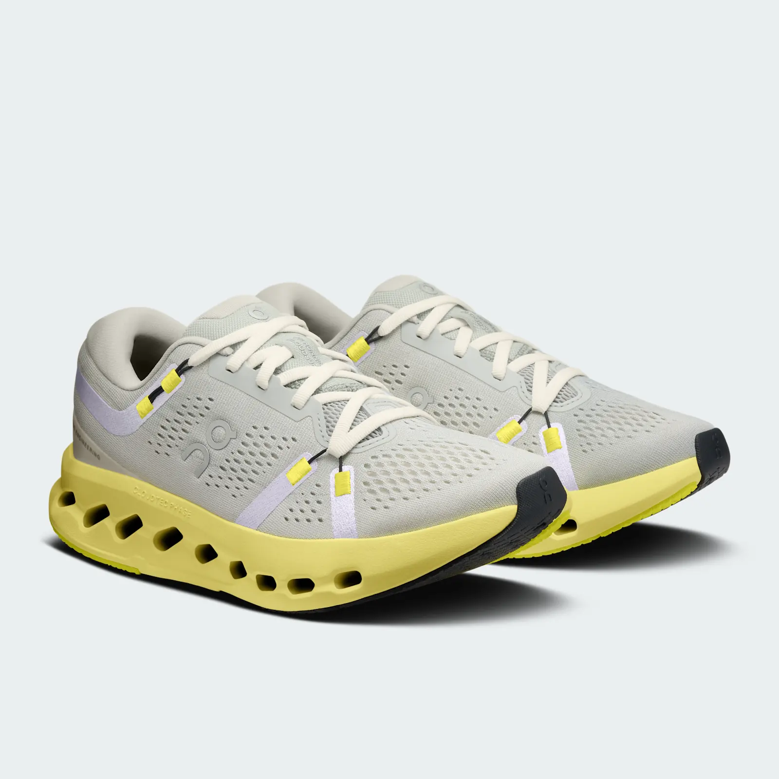 On Cloudsurfer 2 Women's Glacier Limelight, angle