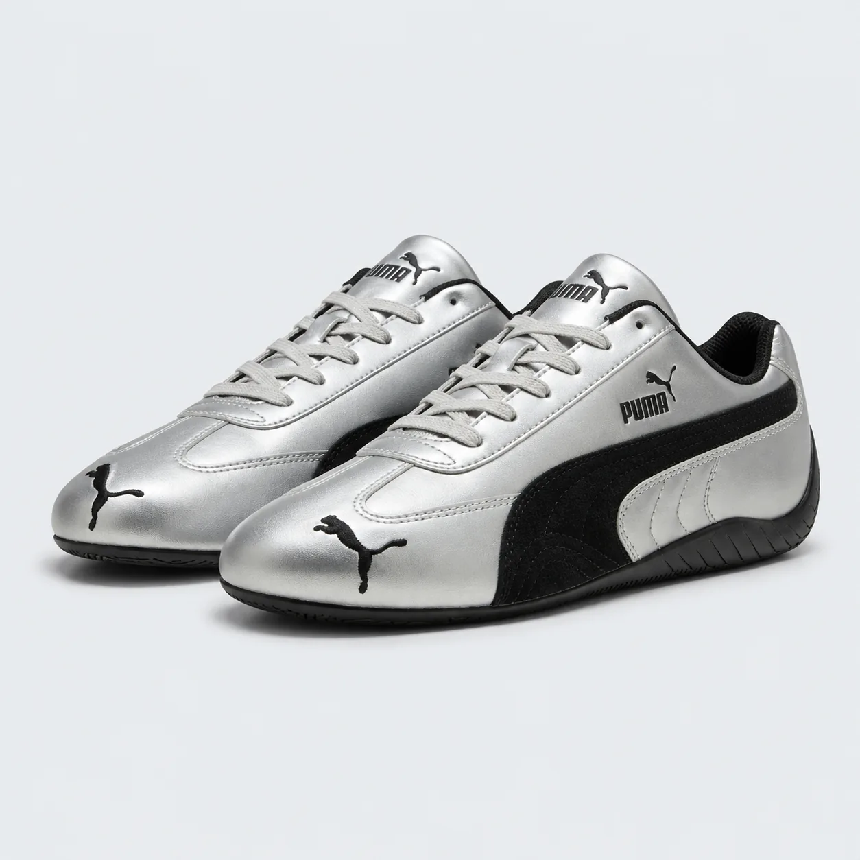 Puma Speedcat Metallic Silver Black, pair