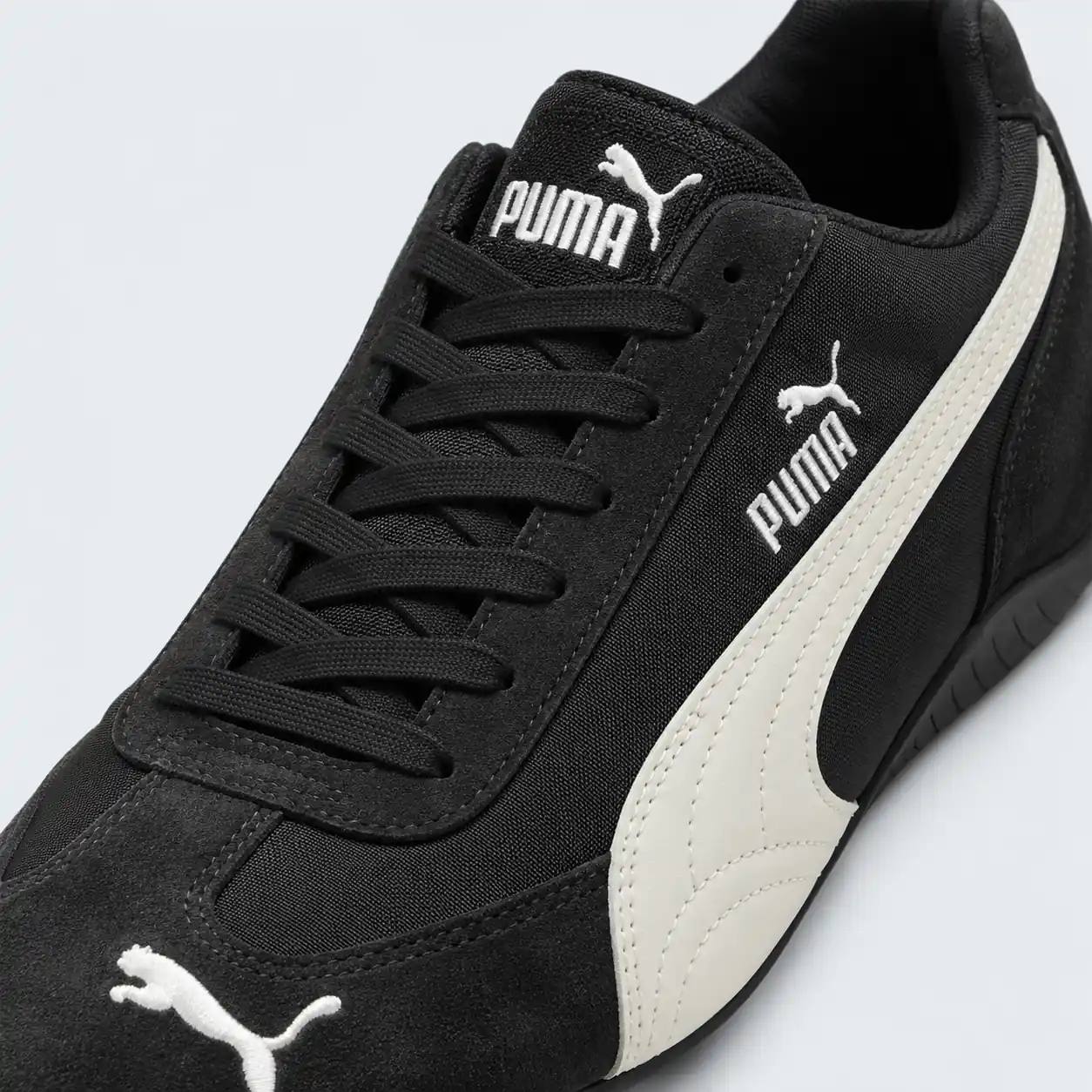 Puma Speedcat Nylon Black White, detail tongue