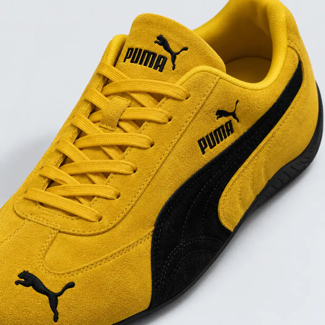 Puma Speedcat OG Yellow Black, detail tongue